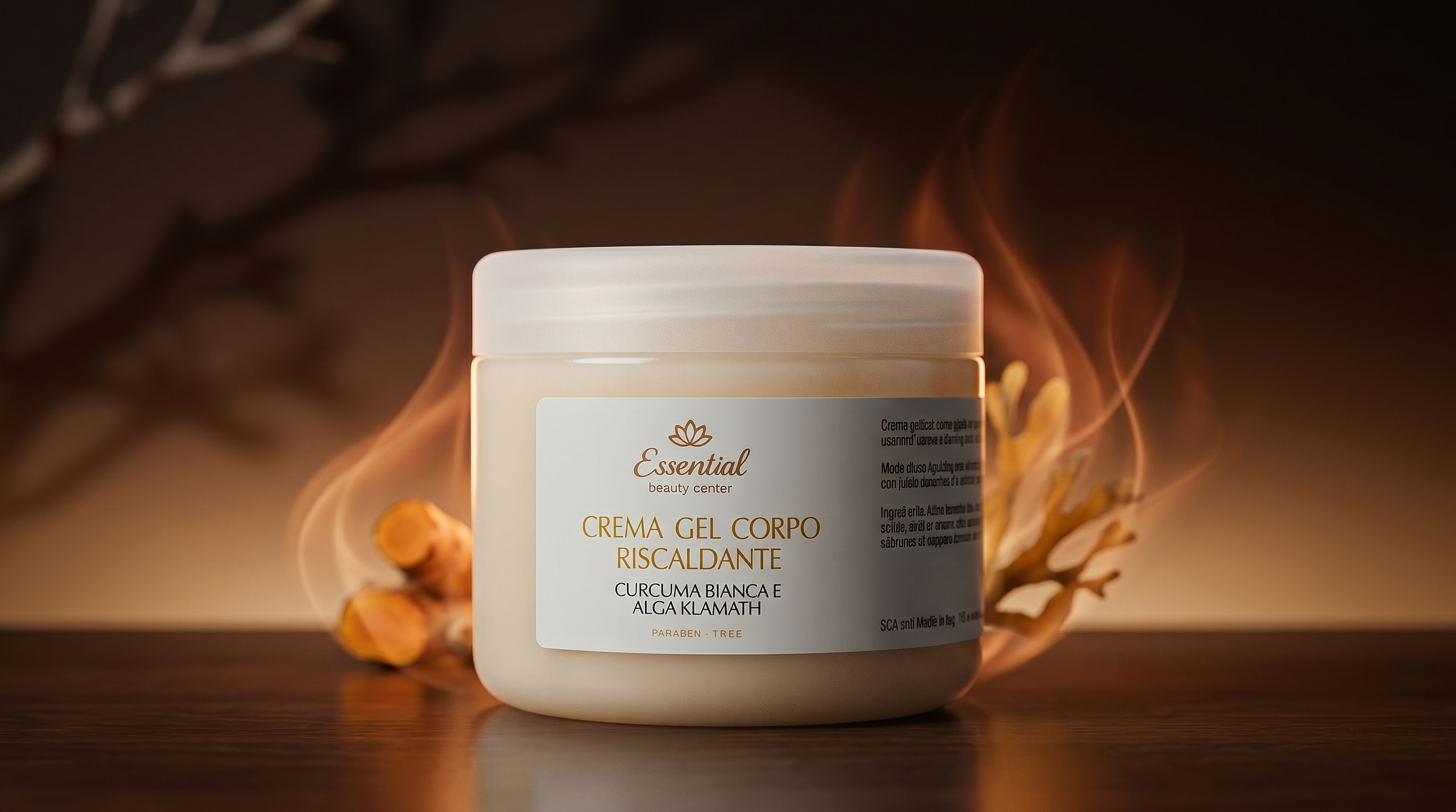 Crema gel corpo curcuma bianca e alga Klamath